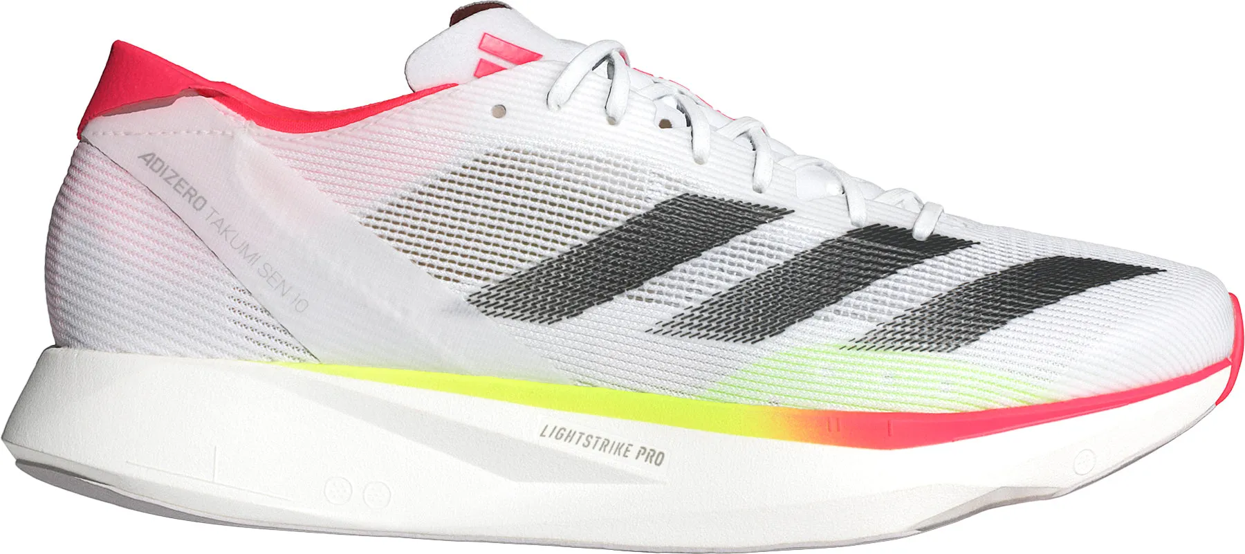 adidas Adizero Takumi Sen 10 Mens Running Shoes - White Gloss Finish