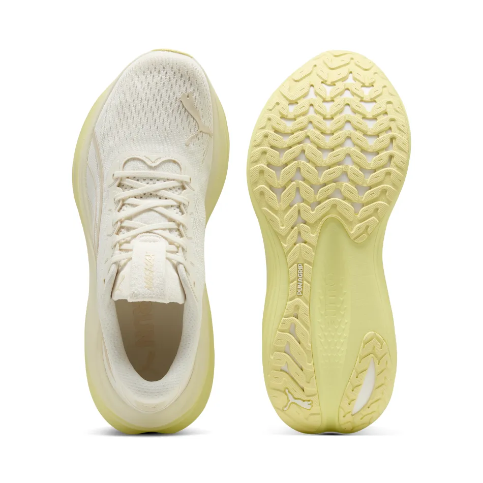 PUMA Men's MagMax NITRO Running Shoes in Warm White/Gold Moon AW25 Fitness training
