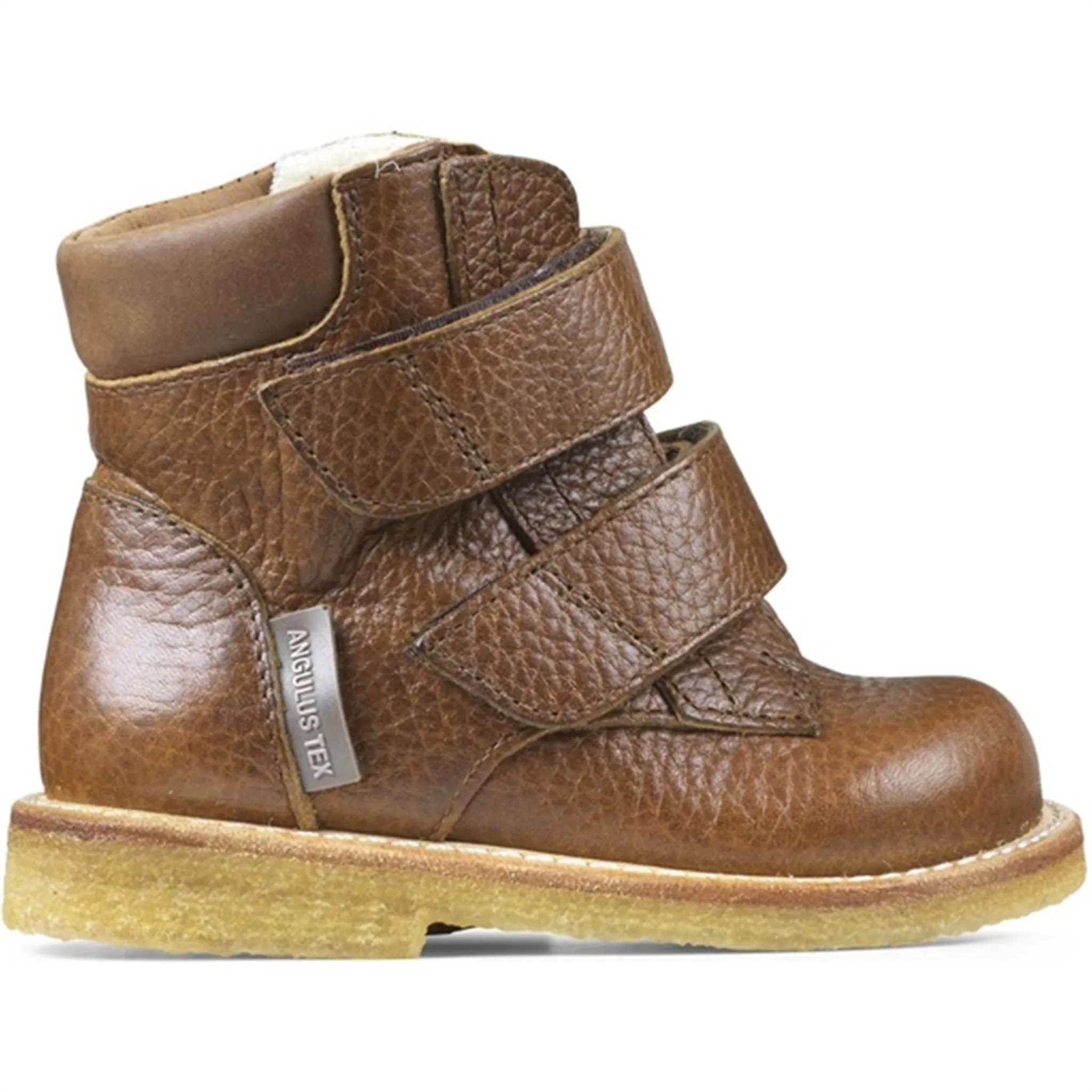 Angulus Starter Tex boots With Velcro Medium Brown/Dark Cognac Chilly Walks Snow Ready