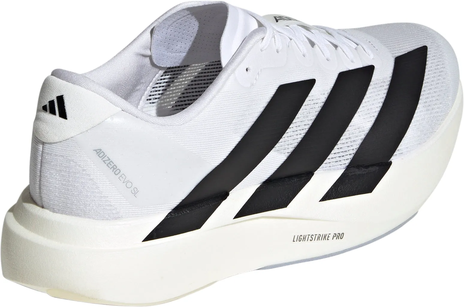 adidas Adizero EVO SL Mens Running Shoes - White Lace Tie Shock Guard