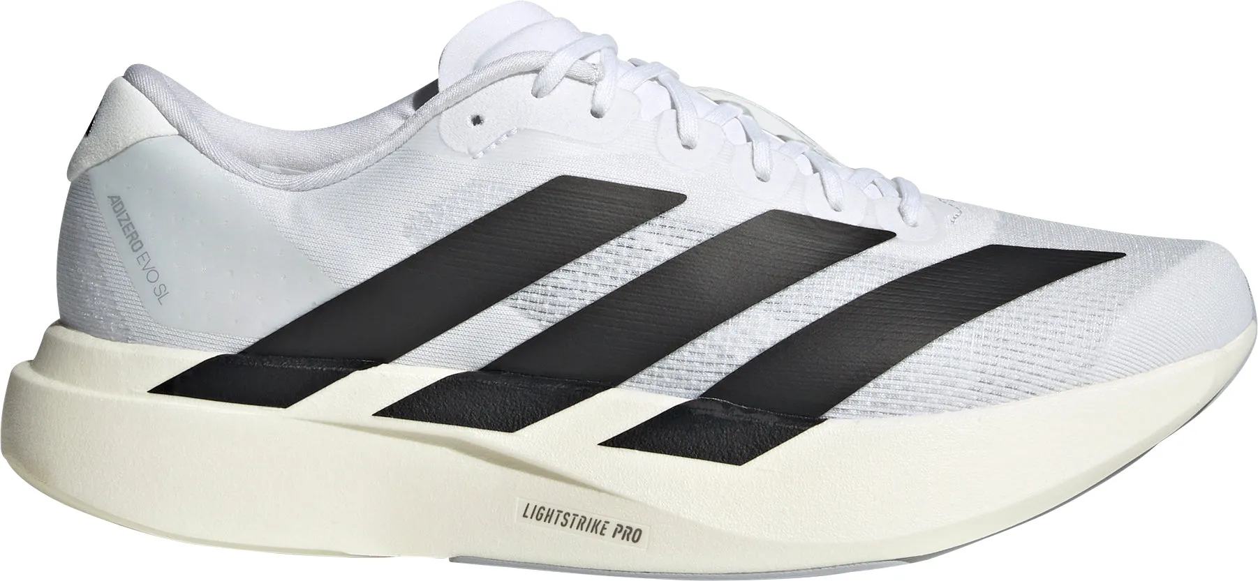 Earth Base Breathable Indoor Fitness adidas Adizero EVO SL Mens Running Shoes - White