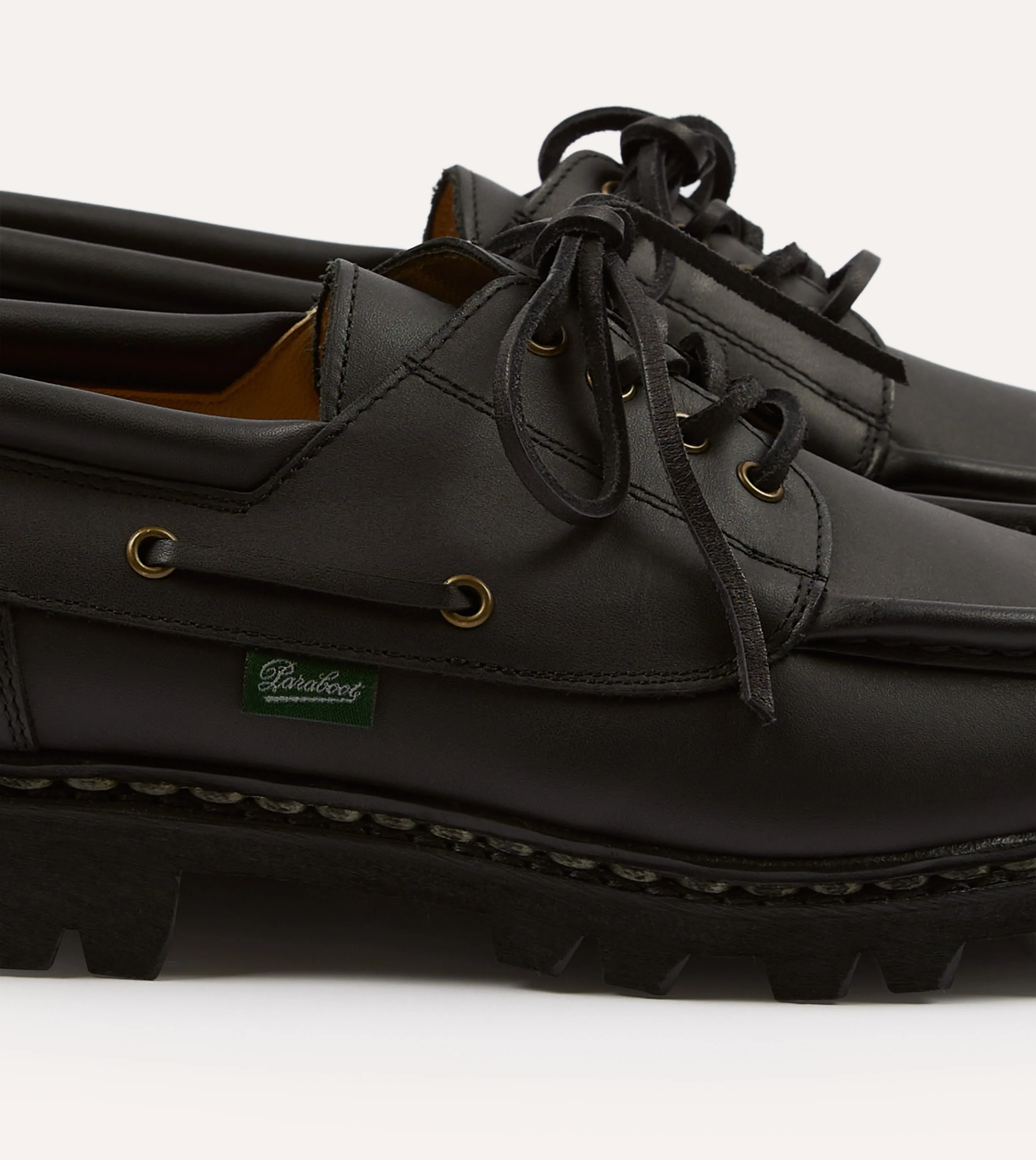 Comfort Upper Climb Strong Paraboot Chimey Noir Calf Leather Derby Shoe