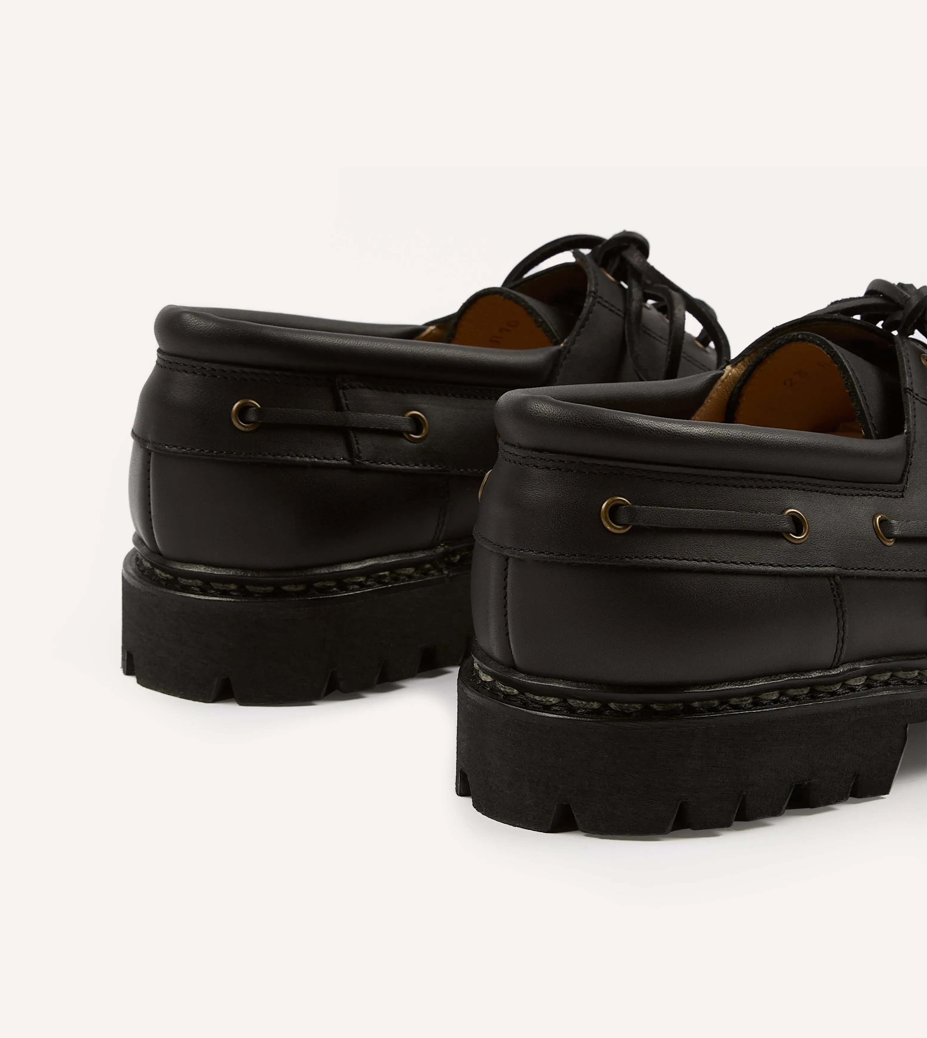 Everywhere Fit Ocean Walk Paraboot Chimey Noir Calf Leather Derby Shoe