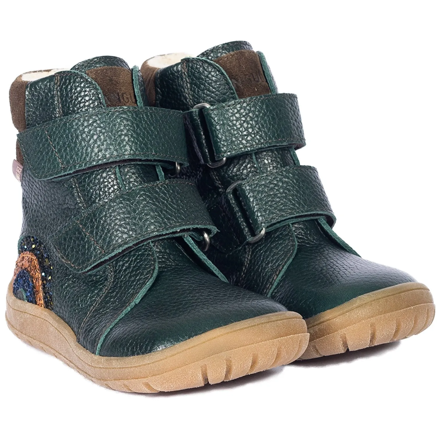 Angulus Deep Teal/Forrest/Glitter Tex Boot with Sparkling Glitter Rainbow Cold Snap Boots