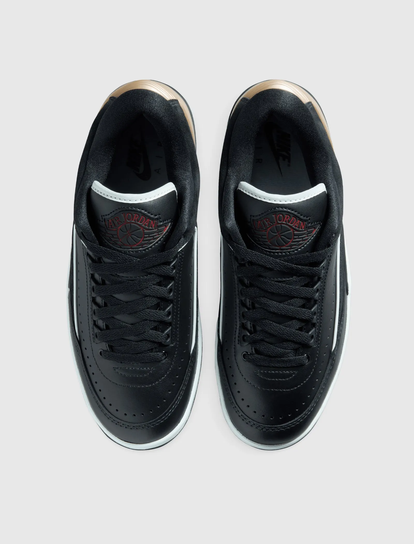 Firm Ground Peak Step WOMENS AIR JORDAN 2 LOW "BLACK/ VARSITY RED"