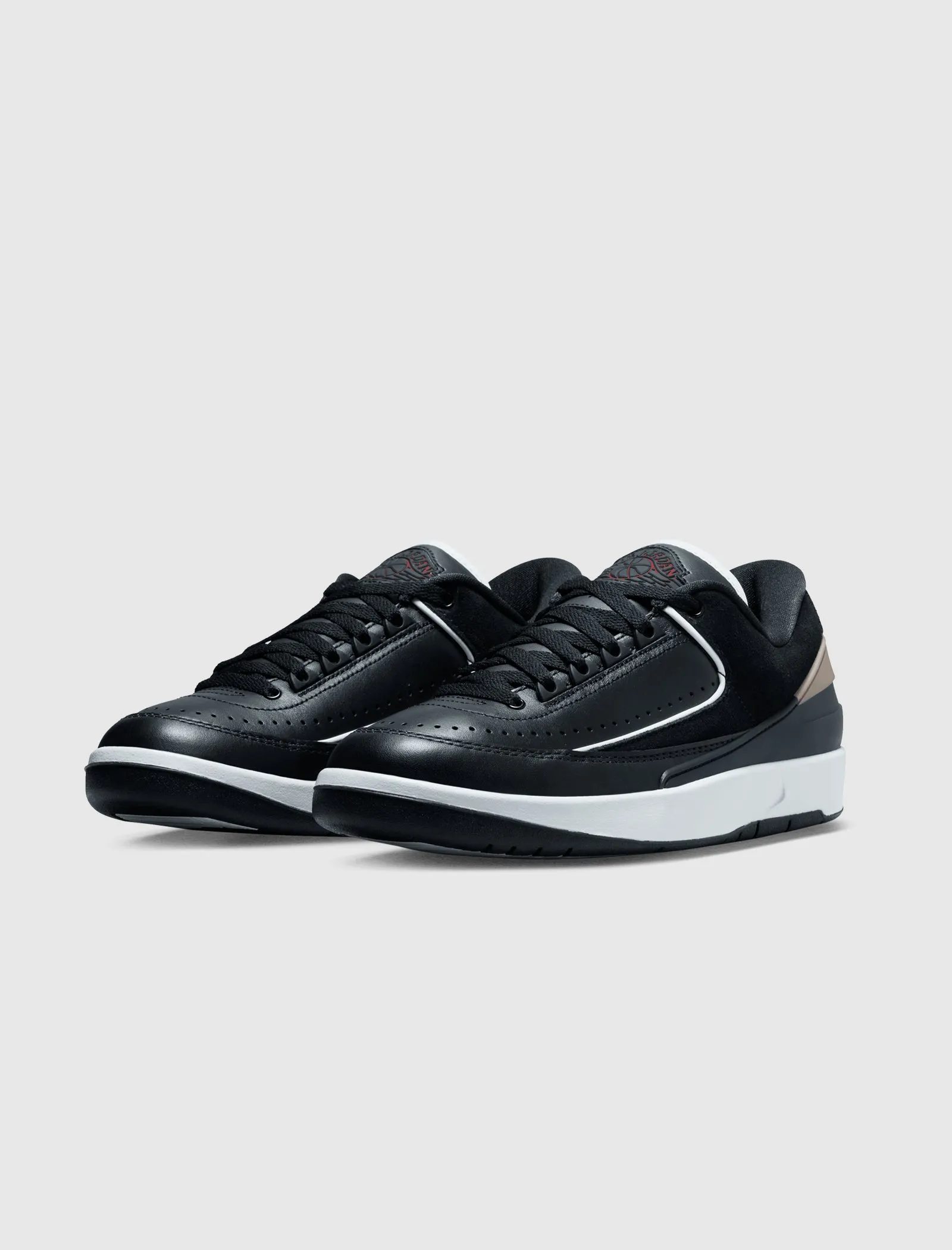 High Quality Work Ready WOMENS AIR JORDAN 2 LOW "BLACK/ VARSITY RED"