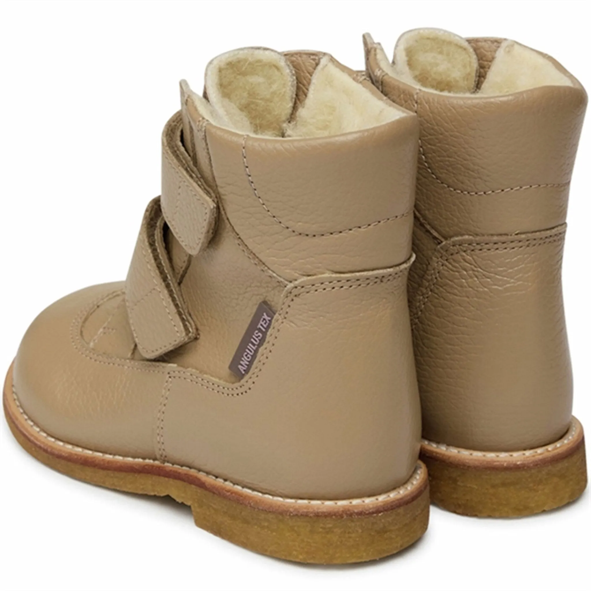 Angulus Tex Boots w Velcro Sand Frost Walking Boots Moisture wicking
