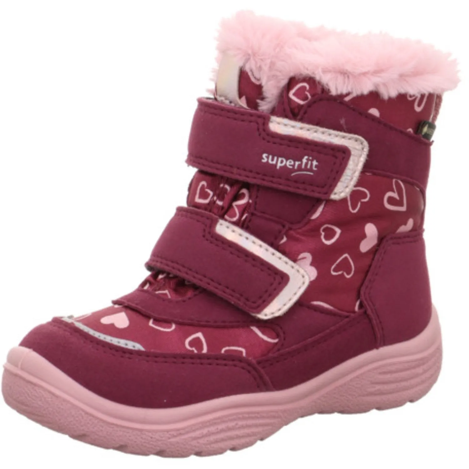 Superfit Red/Pink Crystal Boots Snow Storm Ready Snow Winter Rugged Boots