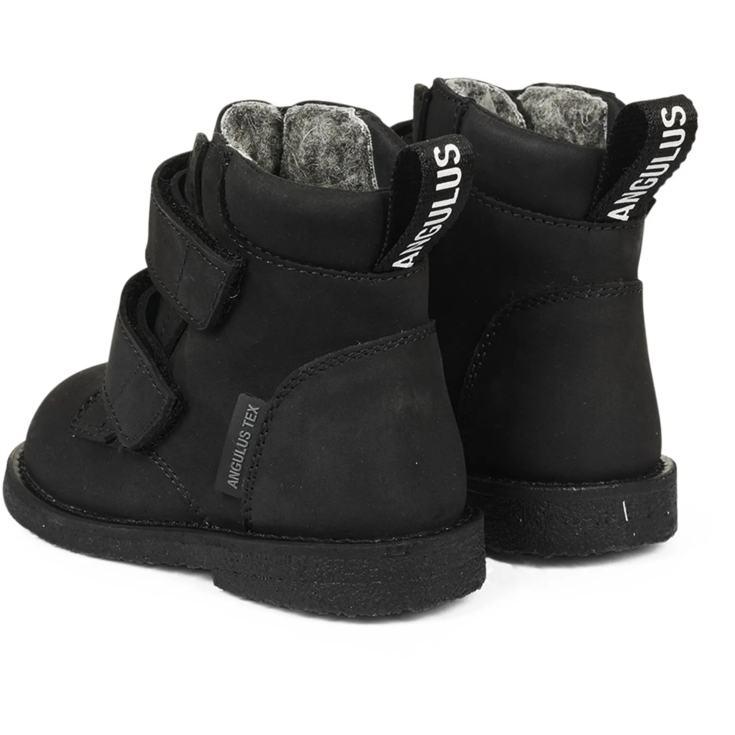 Winter Fun Angulus Black Beginner Tex-Boot Med logo and Velcro Closure