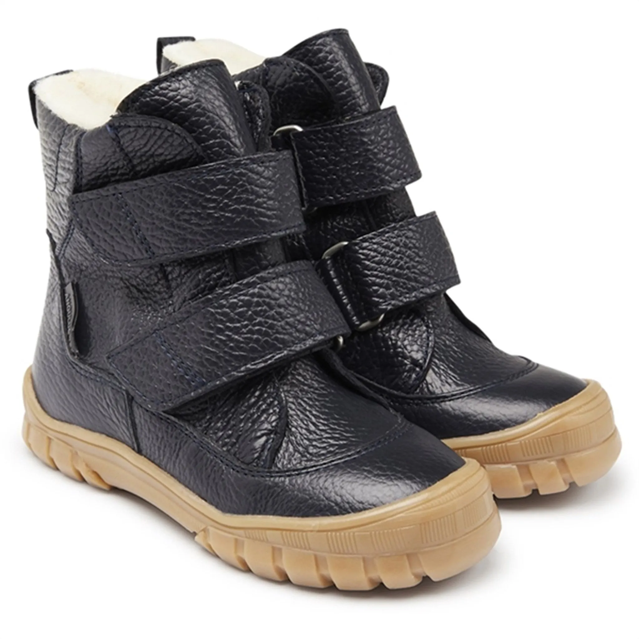 Snow Trek Angulus Tex-Boots With Velcro Navy