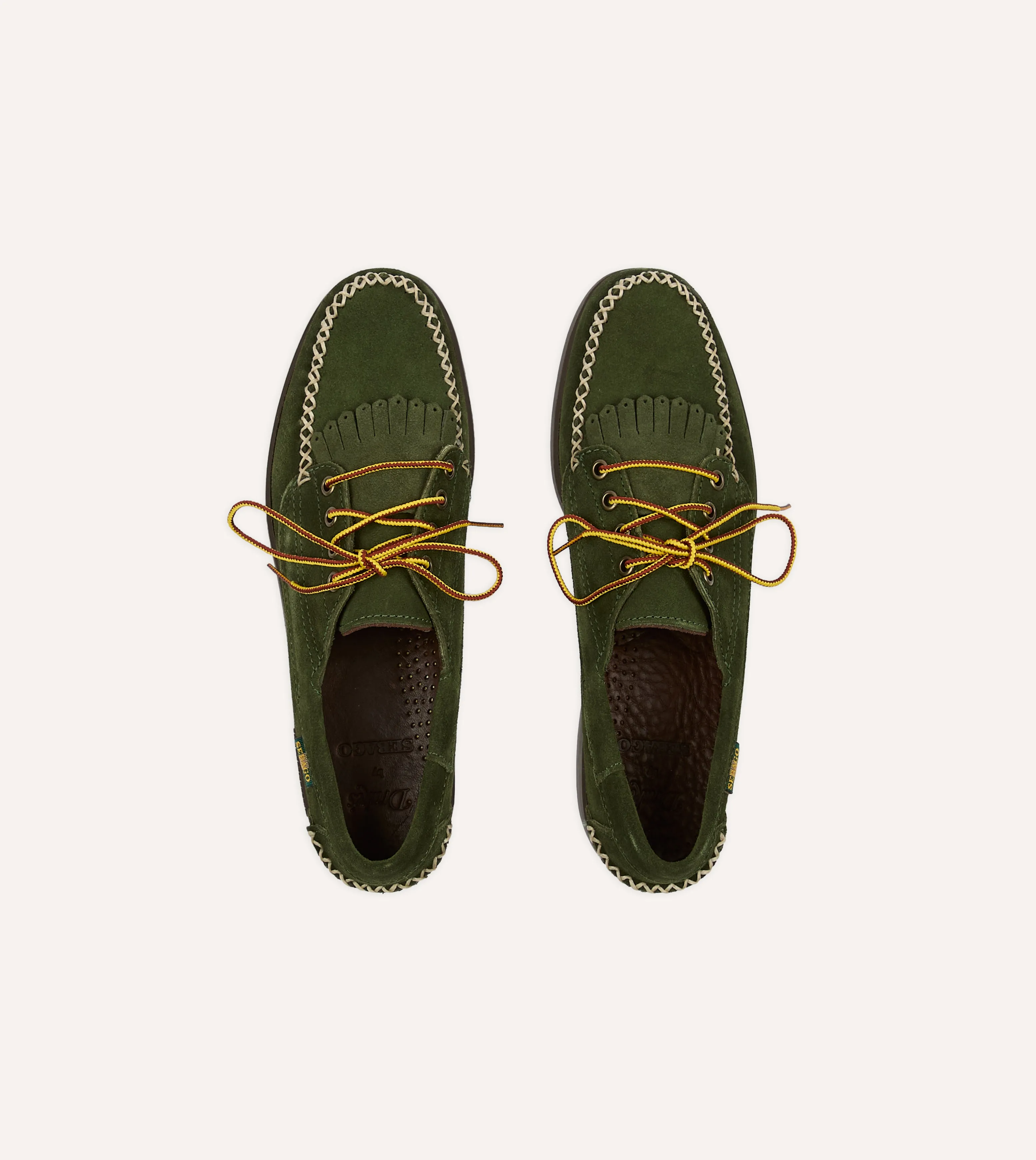 Date night Drake's by Sebago Campsides Askook Kilt Green Suede Shoe