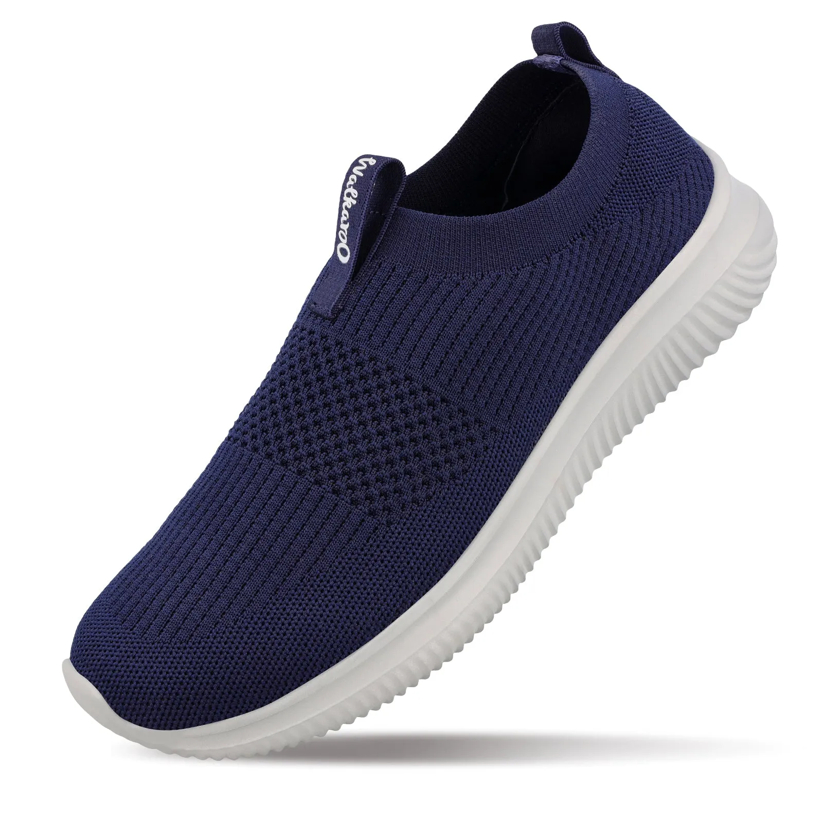 Men`s Slip-on Walking Shoes - WS9551 Navy Blue Slip In Fit Smooth Steps