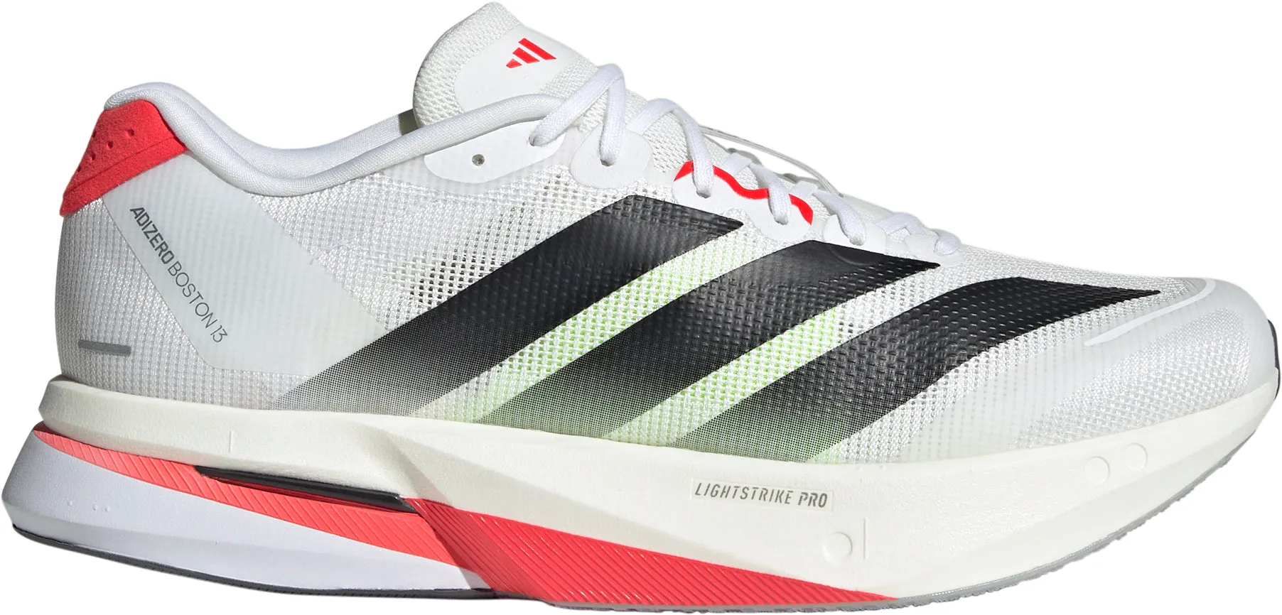 adidas Adizero Boston 13 Mens Running Shoes - White Game Fit