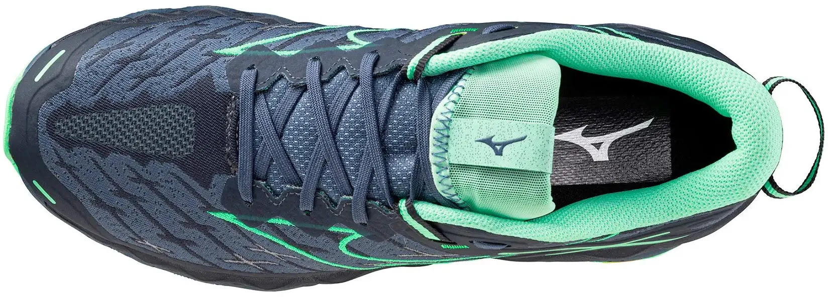 Narrow Fit Mizuno Wave Mujin 10 Mens Trail Running Shoes - Blue