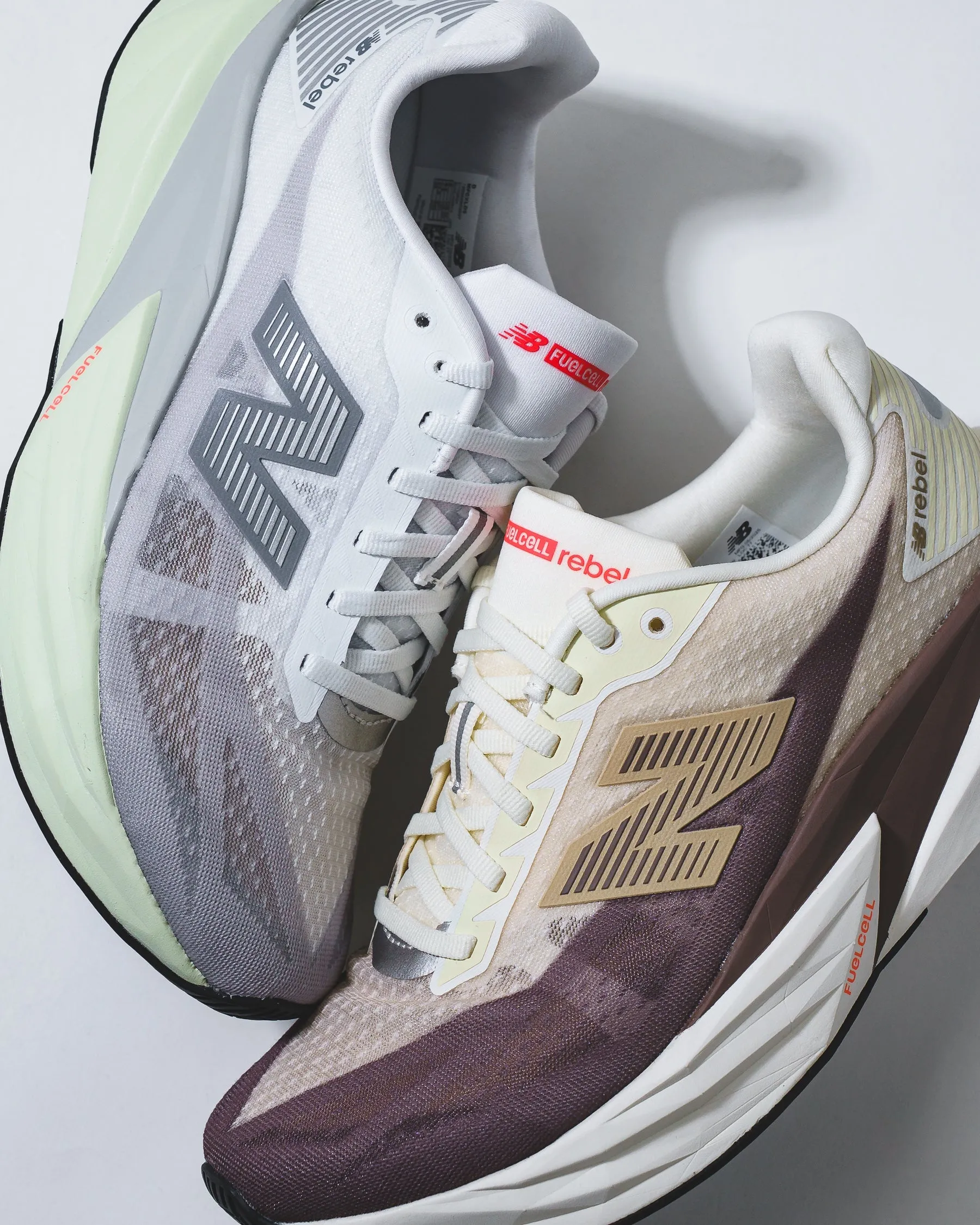 Stage Pop New Balance Men FuelCell Rebel v5 Angora Earth Shadow MFCXLY5