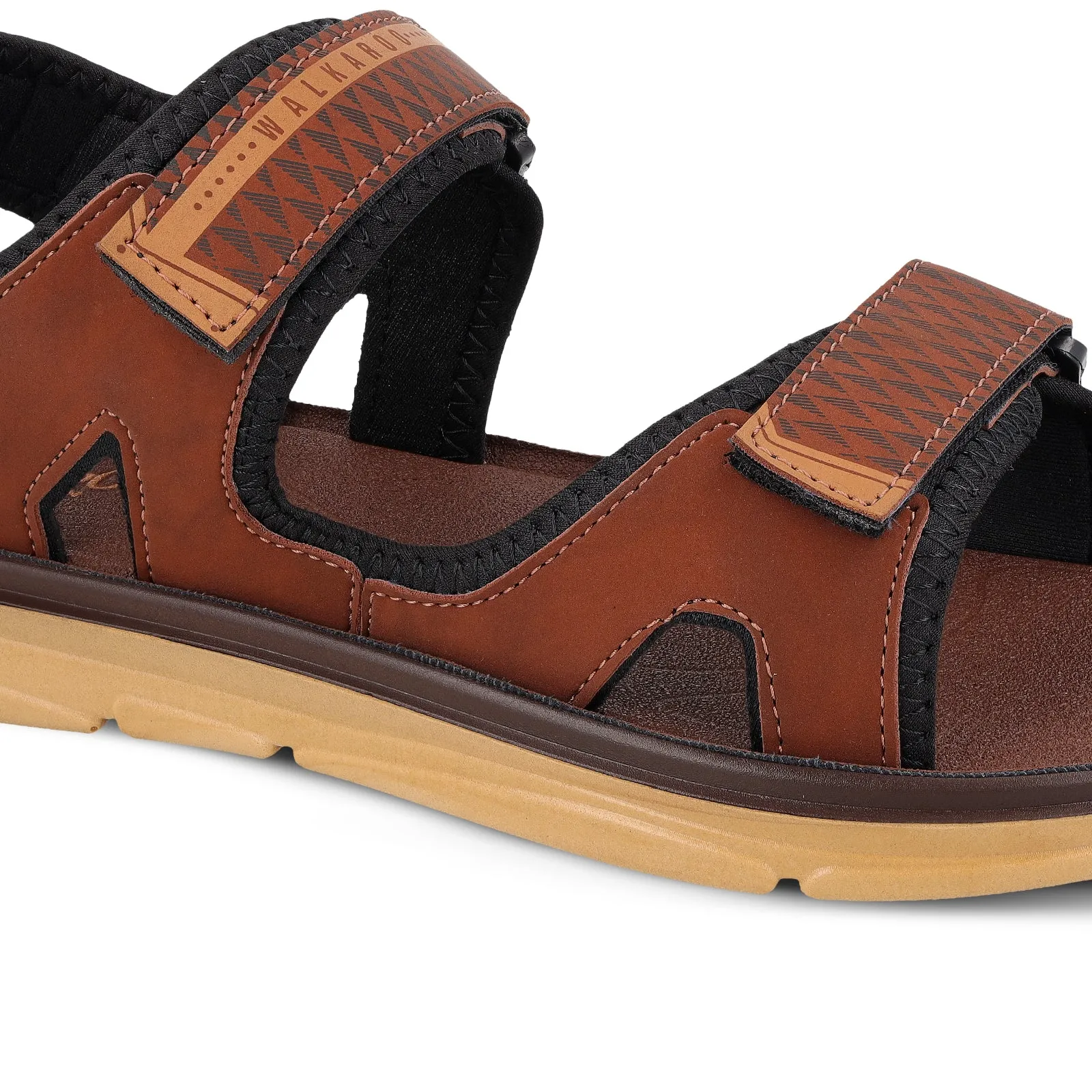 Men's Daily Wear Sports Sandals - WGP58030 Barn Red Comfort Fit Comfy Sandals for Travel