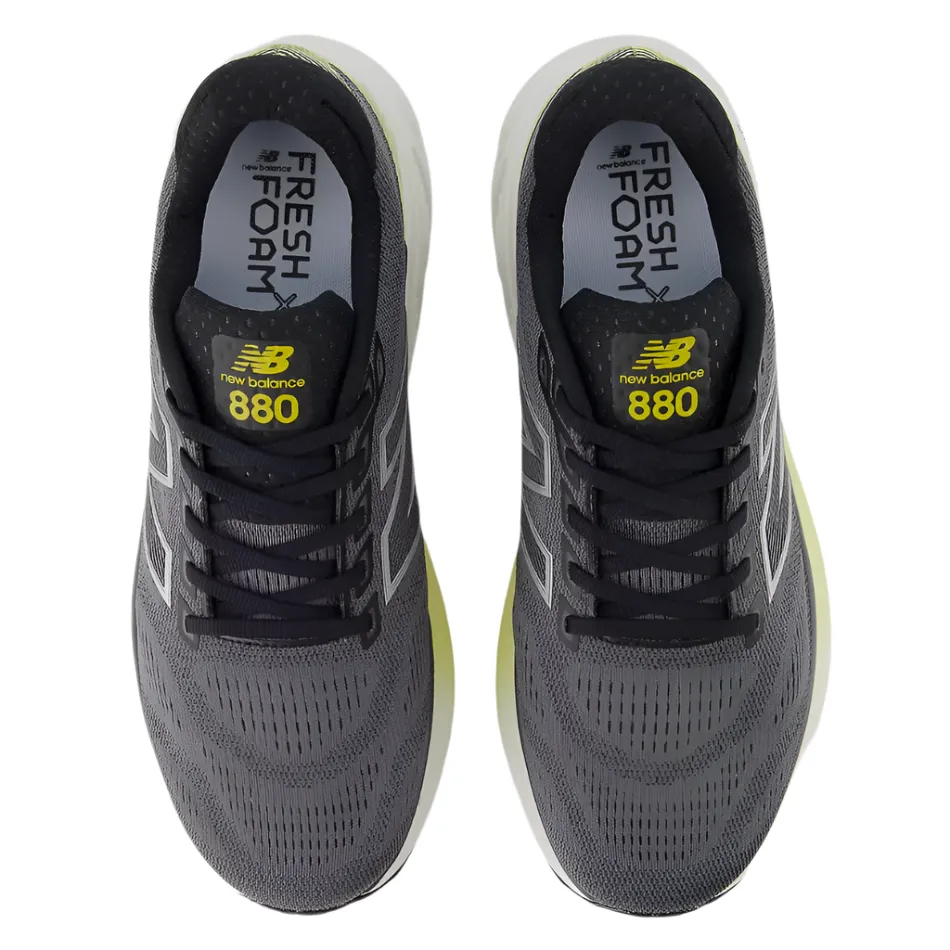 New Balance Men's 880 V15 Running Shoes in Black/Winter Grass/Castlerock AW25 fashion - sneakers Stable Cushion