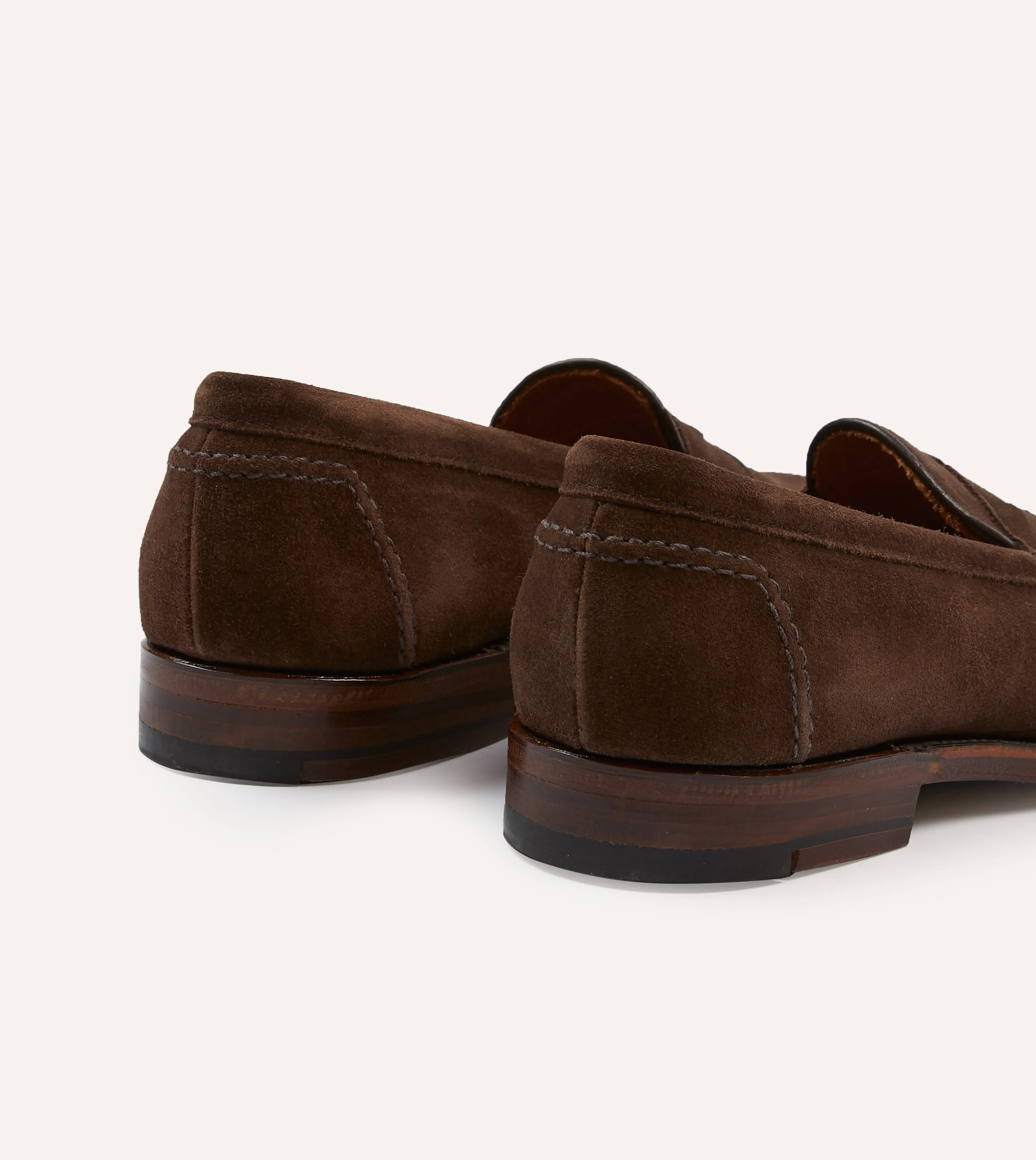 Alden Brown Suede Penny Loafer Teen Edge Swim Ready