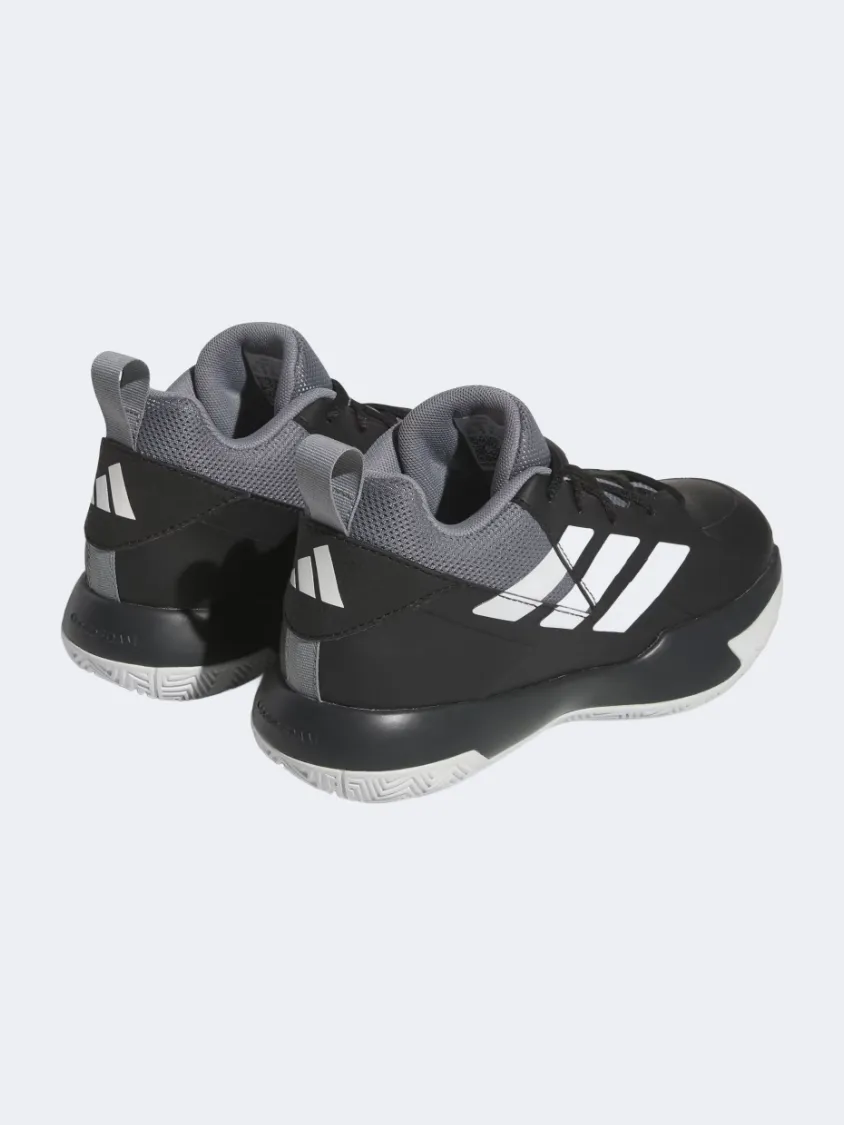 High-Impact Support Cushioned Adidas Cross Em Up Select Gs Basketball Shoes Black/White/Grey