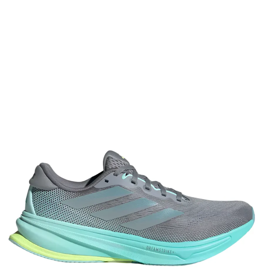 Adidas Women's Supernova Rise 2 Running Shoes in Grey/Magic Grey Met/Flash Aqua AW25 Function - rich flexible running footwear