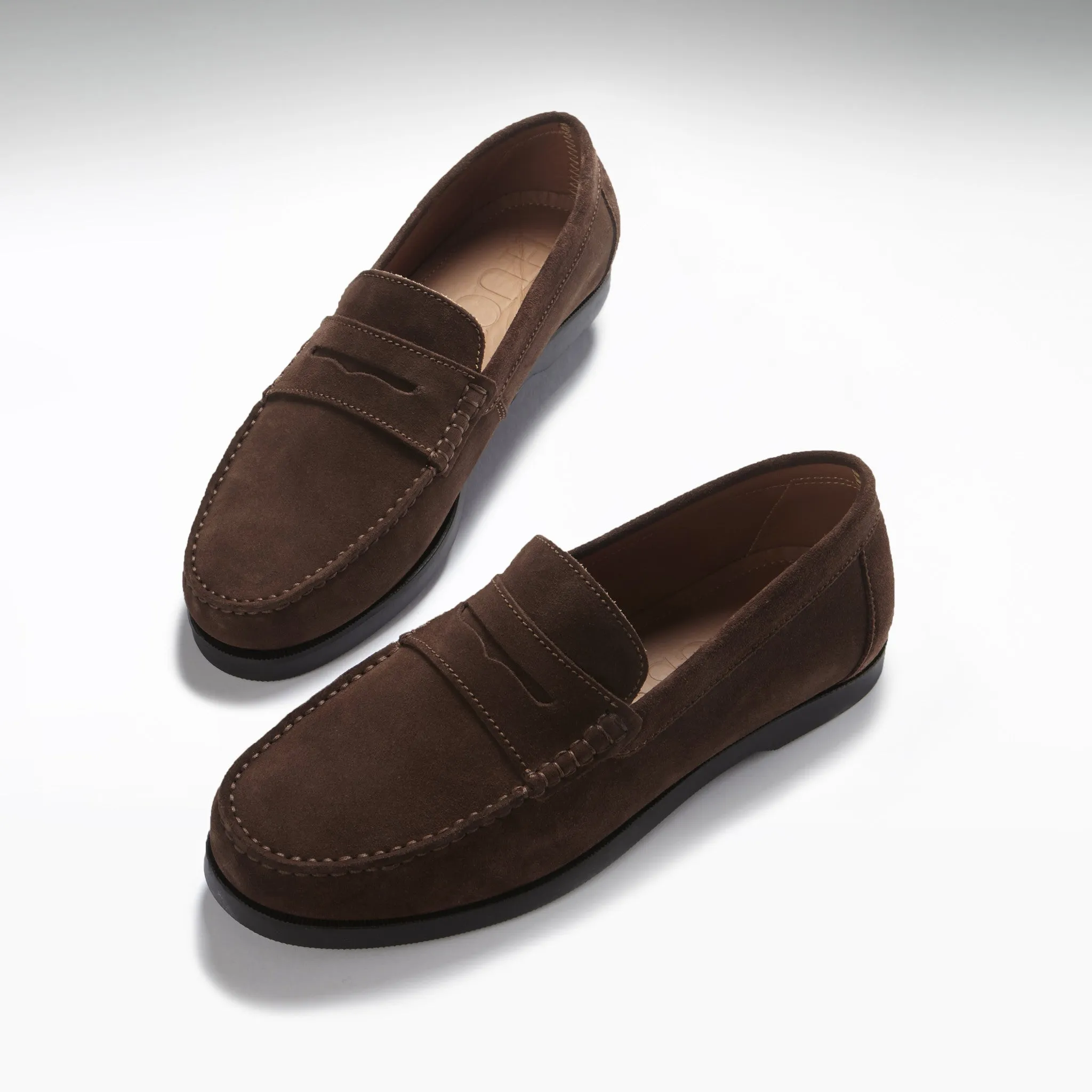 Boat Loafers, brown suede Sleek Silhouette Classic Appeal