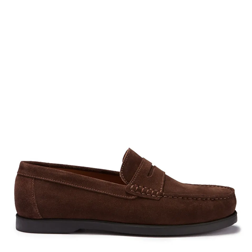 Timeless Cushioning Boat Loafers, brown suede