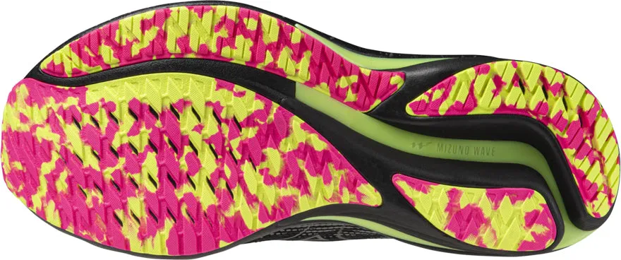Heat Guard Beauty Walk Mizuno Wave Rider 28 Running Shoes - Black