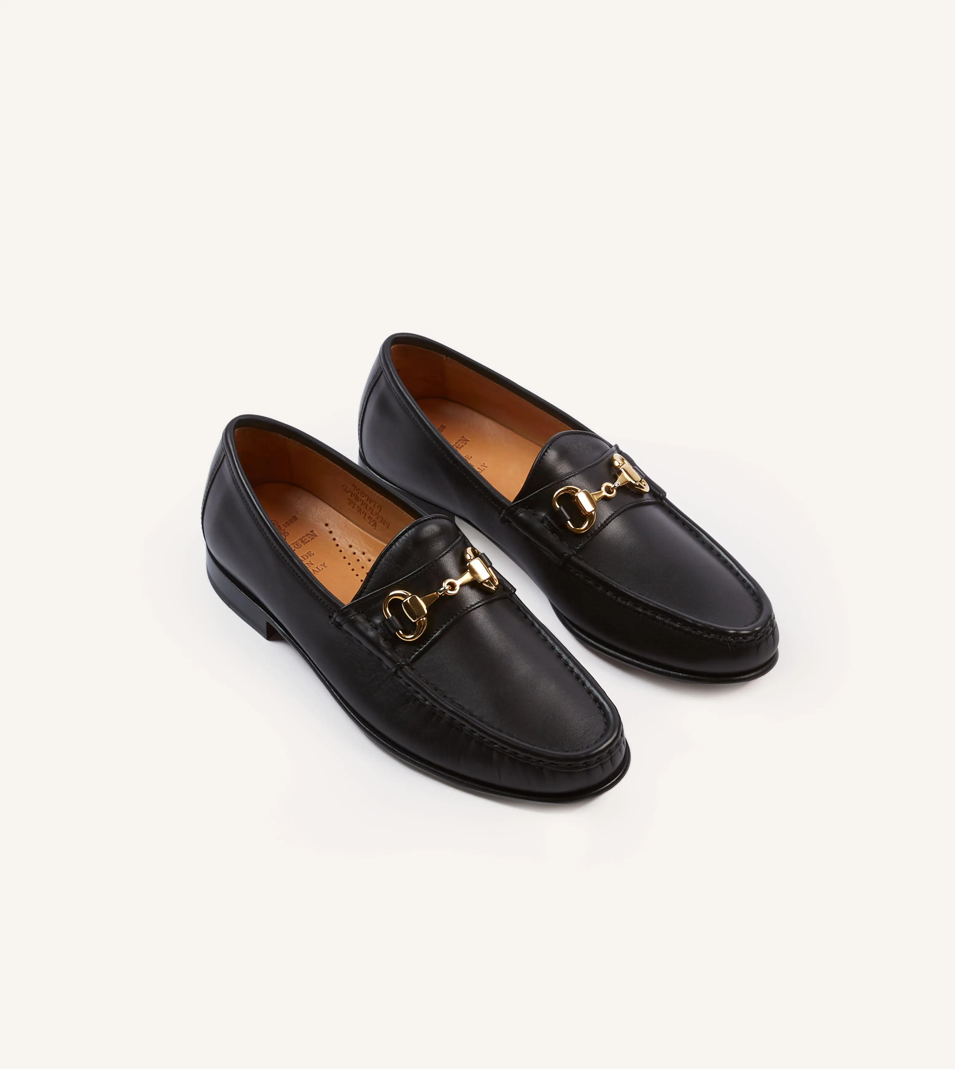 Swim Edge Yuketen Moc Ischia Black Leather Bit Loafer