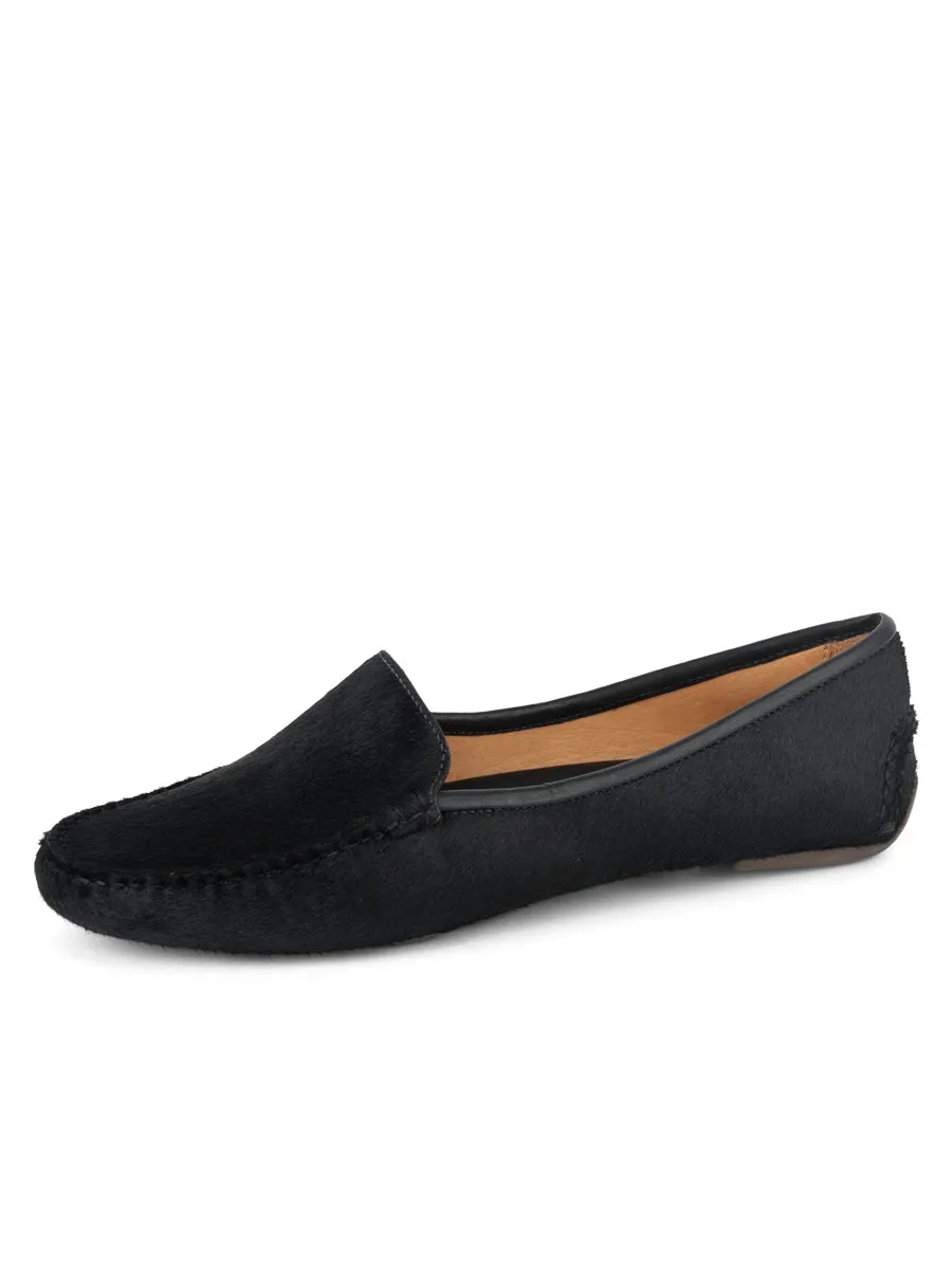 Dark Edge Memory Foam Wellness Seekers Jillian Driving Moccasin in Haircalf