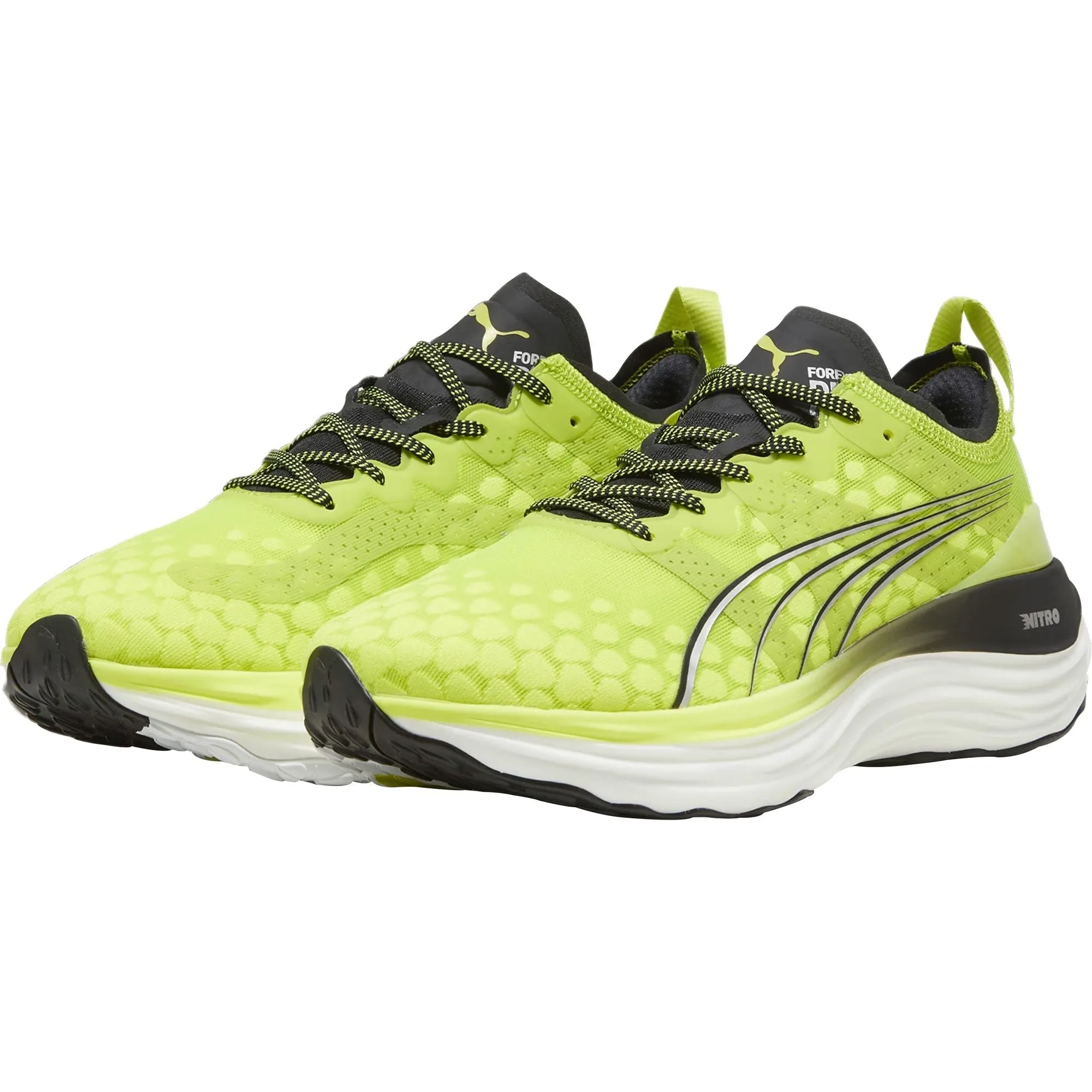 Ergonomic Design Breathable Lining Puma ForeverRun Nitro Mens Running Shoes - Yellow