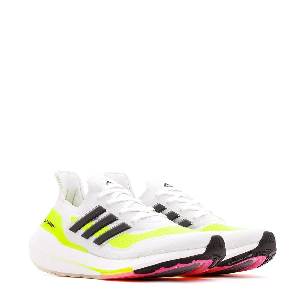 Club Night Adidas Running Women Ultraboost 21 White Black Yellow FY0401