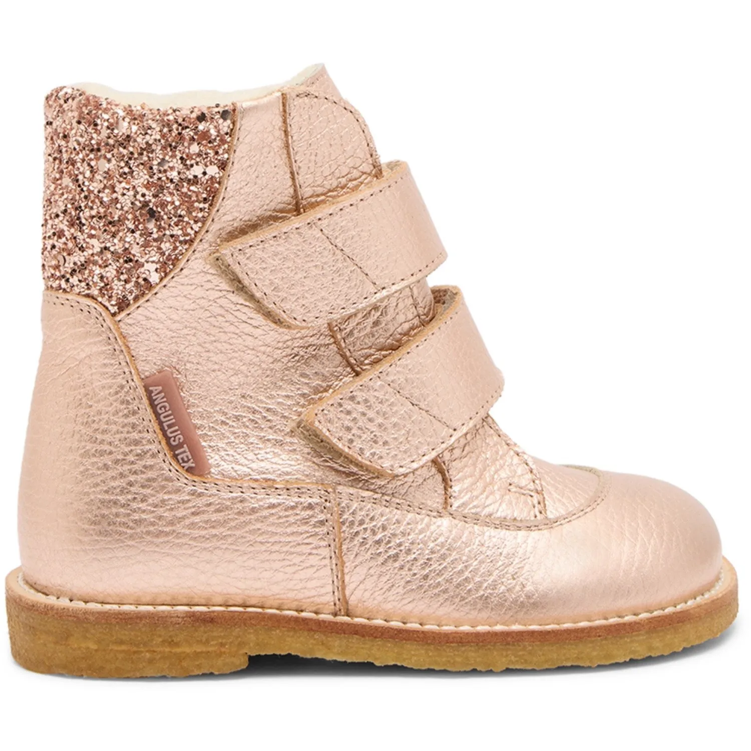 Snow Cold Weather Boots Rugged Angulus Copper/Maple Glitter Tex Boot with Velcro Closure