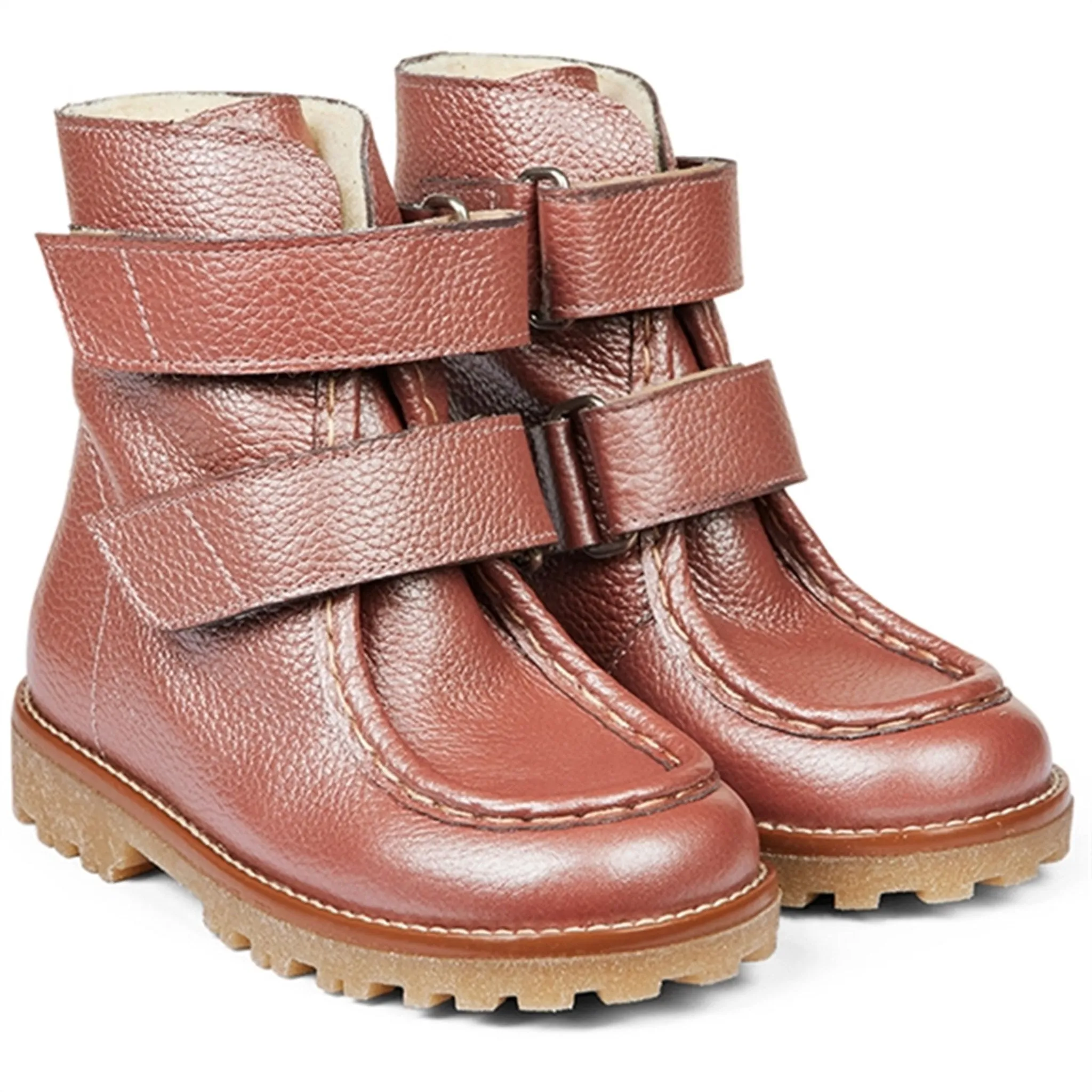 Angulus Mid-Cut Boots With Velcro Rose Shine Snow Trekking Expedition Gear Travel Boots