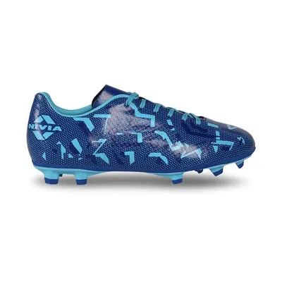 All Surface Traction Firm Placement Nivia Encounter 10 Football Shoes for Men (Blue)