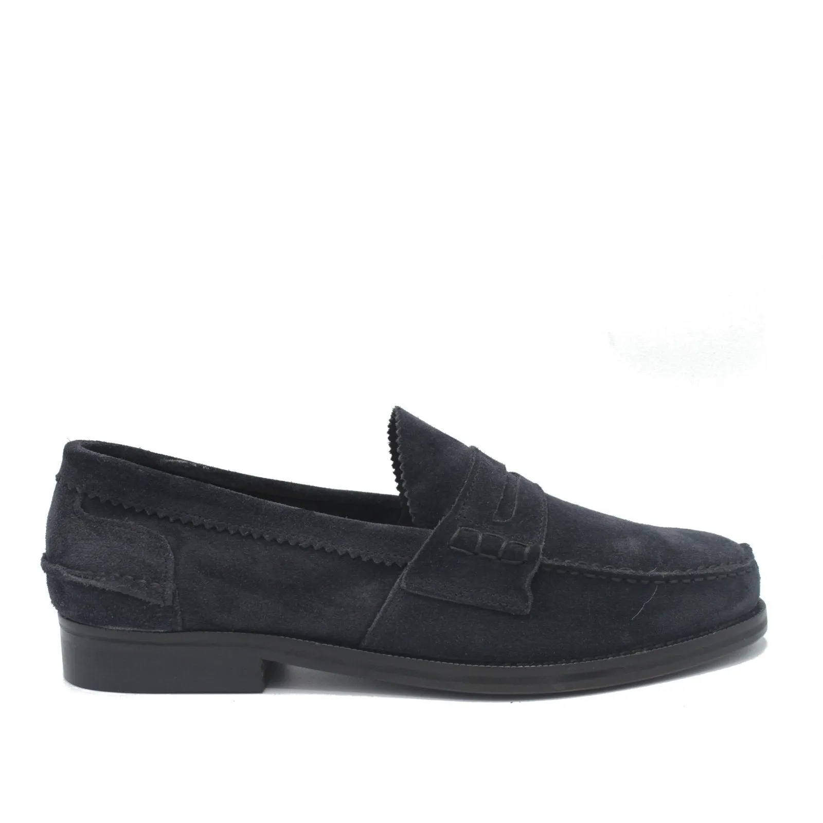 PENNY LOAFER NAVY SUEDE Relaxed Walking Footwear light texture
