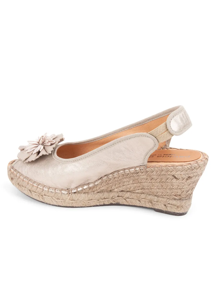 Vero Flower Embellished Espadrille Gym Style Practical Walk
