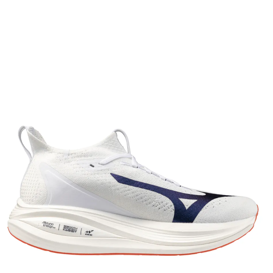 Mizuno Men's Neo Vista 2 Running Shoes in White/White/Iris Bloom AW25 cross - fit