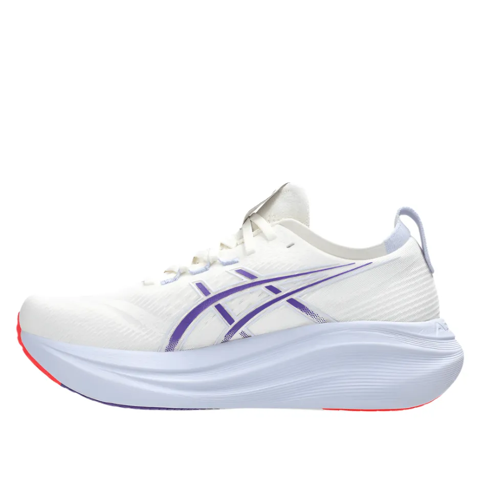 Flexible Movement ASICS Men's GEL-NIMBUS 27 TOKYO Collection Running Shoes in Cream/Edo Purple AW25