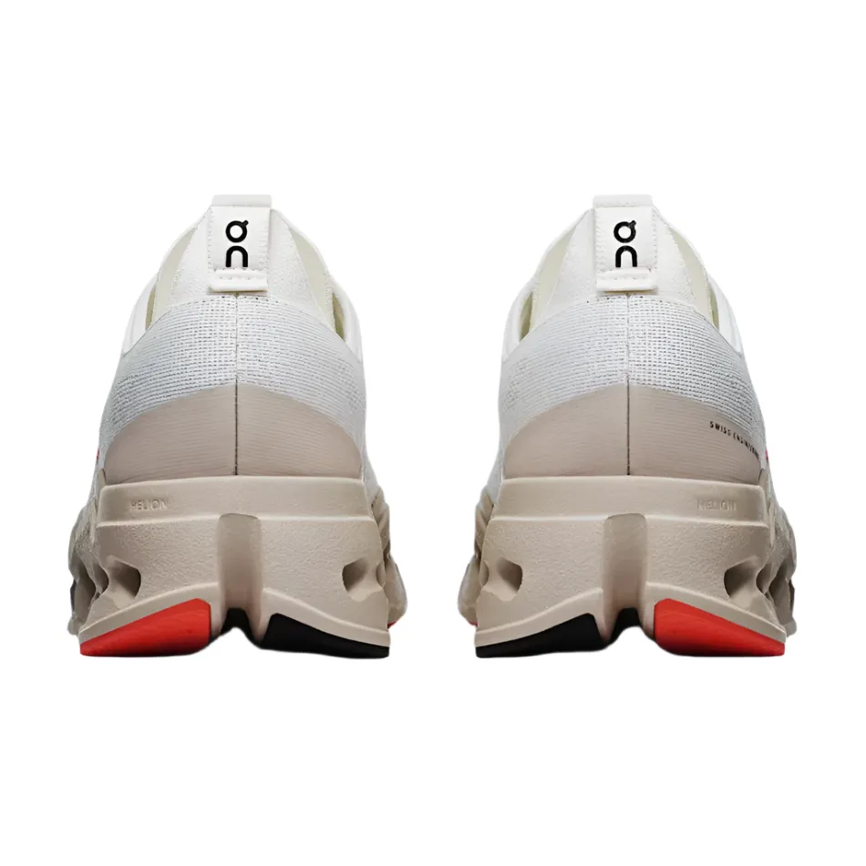 On Women's Cloudsurfer Max Running Shoes in Ivory/Salmon AW25 removable insole shoes