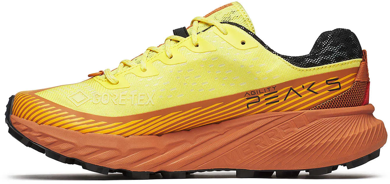Merrell Agility Peak 5 GORE-TEX Mens Trail Running Shoes - Yellow Comfortable Wear Memory Foam Casual Wear