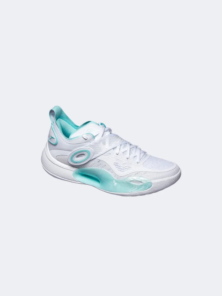 Anta Splash 6 Men Basketball Shoes White/Blue Power Moves Defender Grip