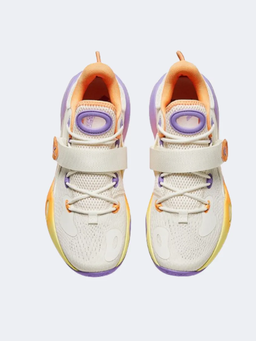 Support Cushion Feel Neutral Motion Frame Anta Splash 6 Men Basketball Shoes Beige/Orange