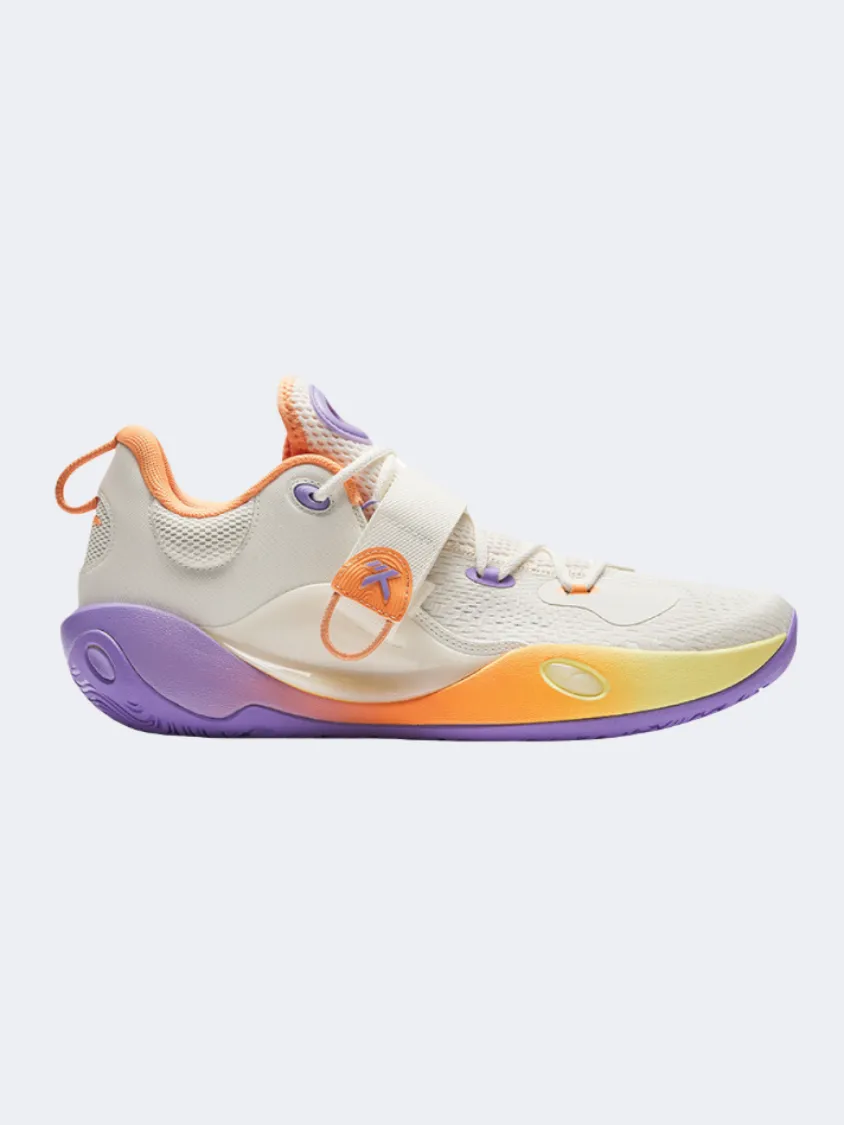 Anta Splash 6 Men Basketball Shoes Beige/Orange Sneakers Comfort