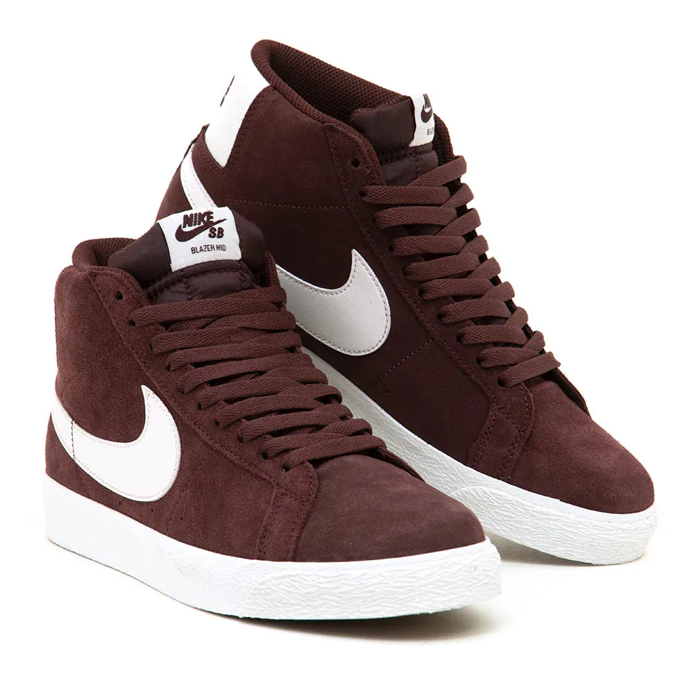 Nike SB Zoom Blazer Mid Shoes - Burgundy Crush/Summit White High Grip
