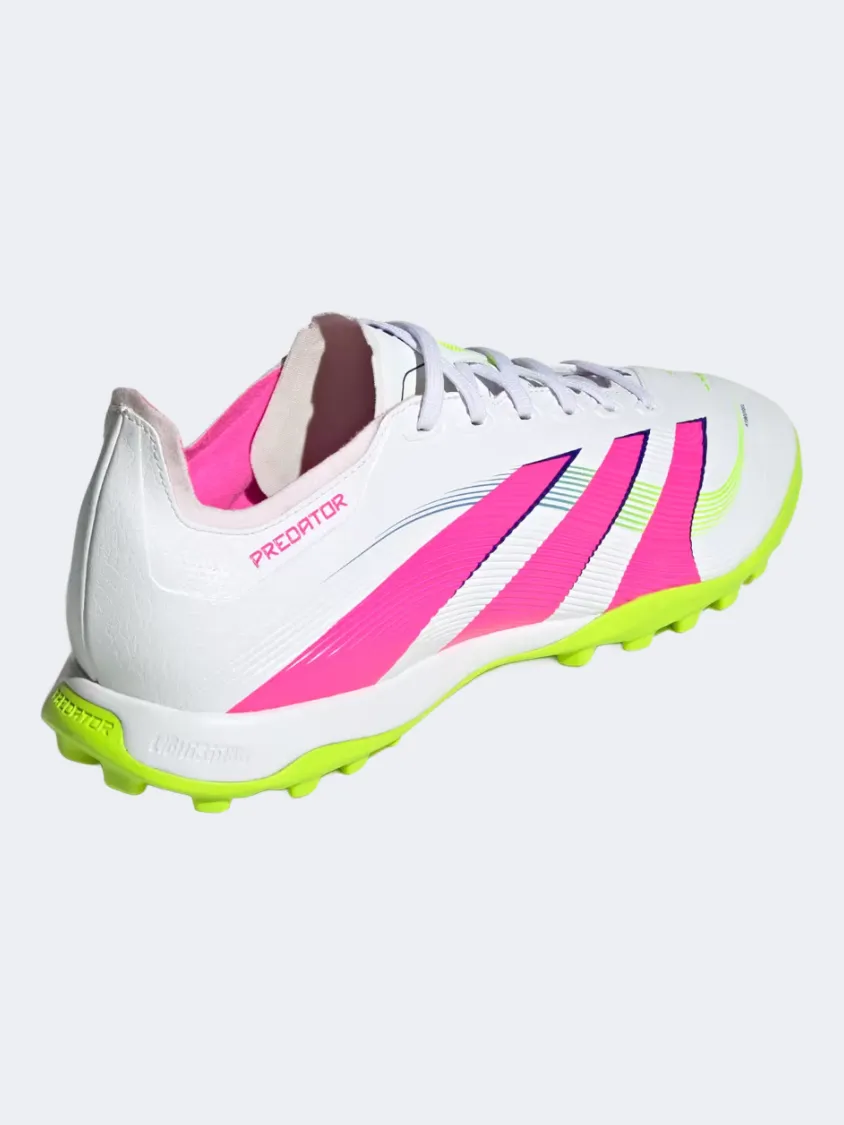 Adidas Predator League Tf Men Football Shoes White/Pink/Lemon Push Motion