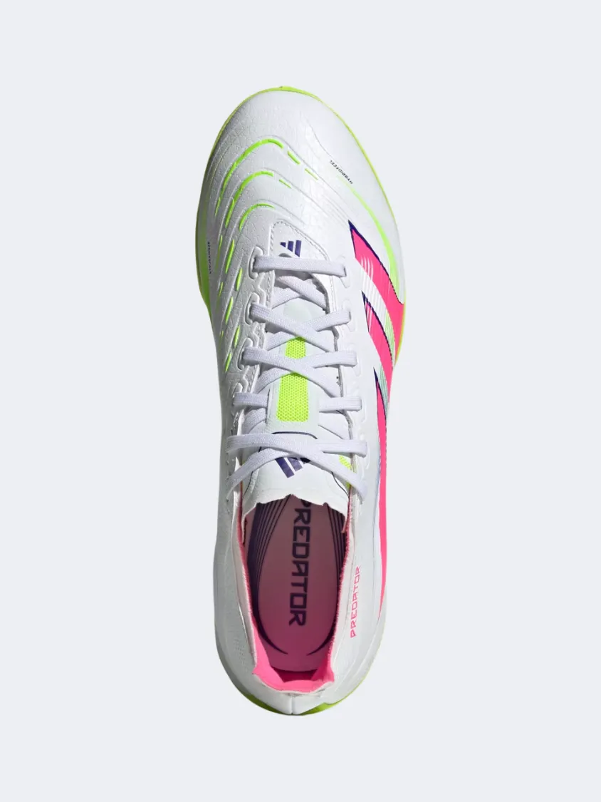 Adidas Predator League Tf Men Football Shoes White/Pink/Lemon Foot Support Reflex Touch