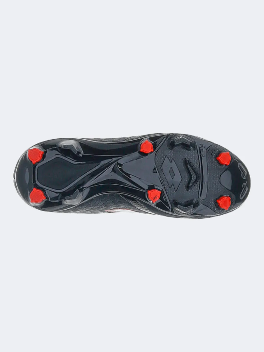 Power Balance Regular Fit Lotto Maestro 700 Fg Jr Kids Football Shoes Black/Silver/Red