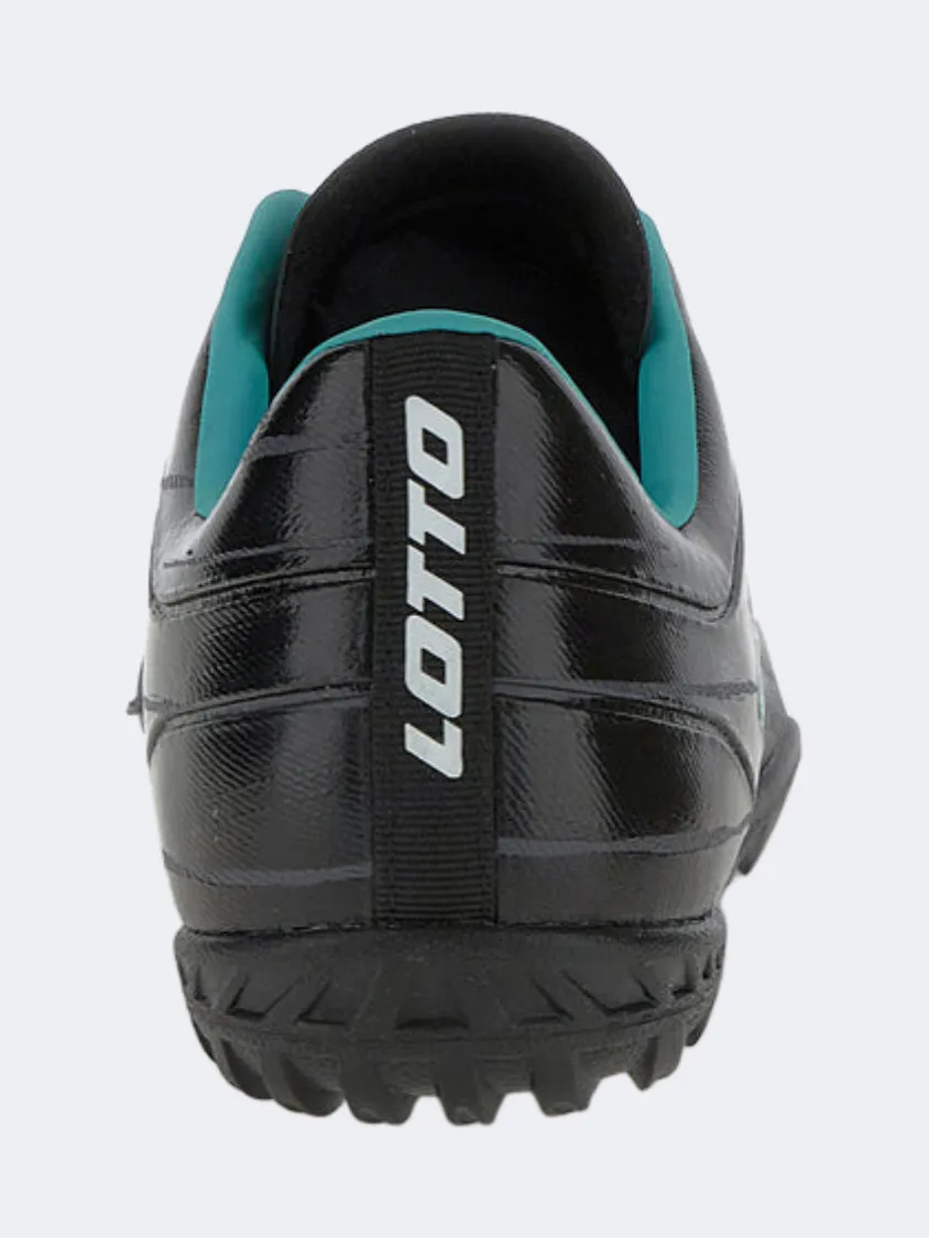 Quick lace Tournament Grade Lotto Solista 700 Ix Turf Men Football Shoes Black/Blue