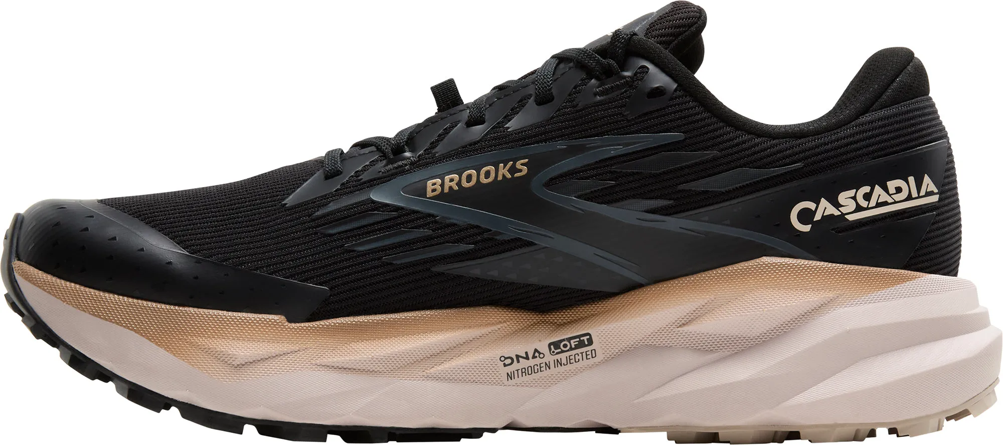 Brooks Cascadia 19 GORE-TEX Mens Trail Running Shoes - Black Arch Support Health Focused City Bright