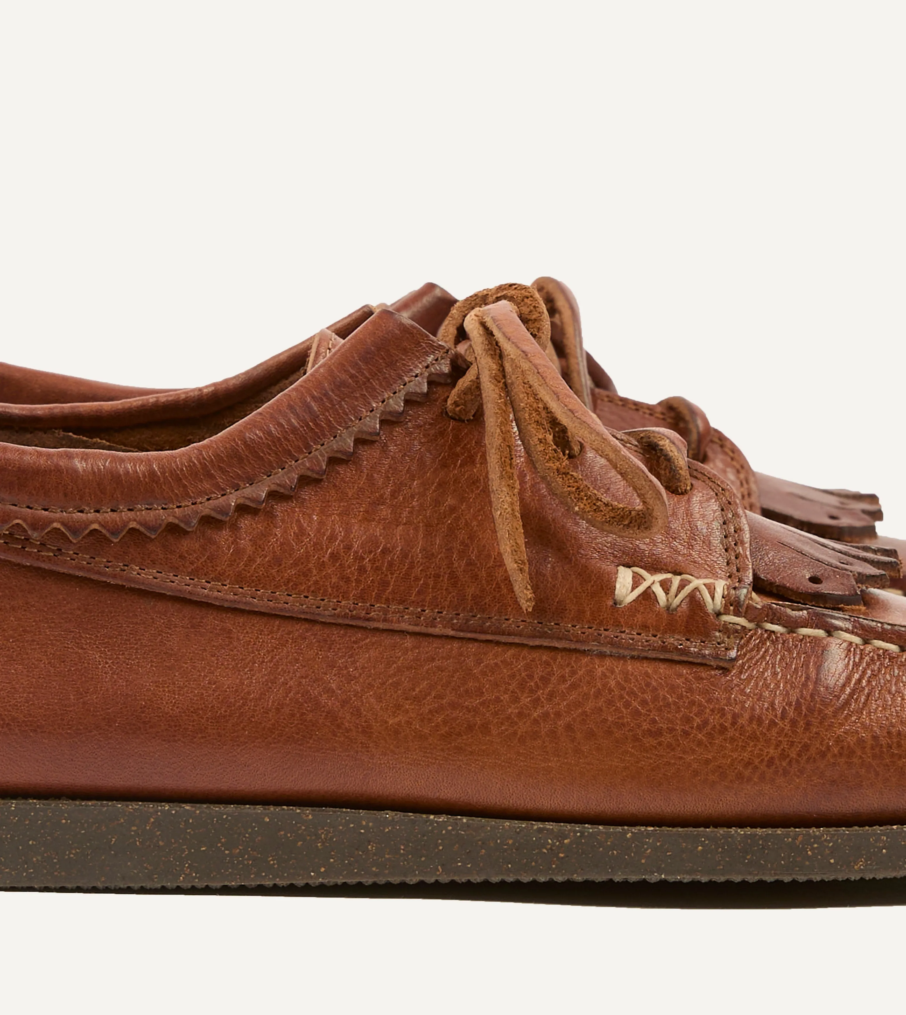 Festival Vibe Yuketen Cognac Italian Blucher with Camp Sole